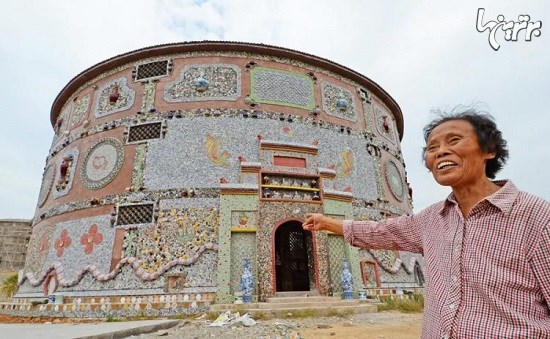 زن چینی که یک کاخ سرامیکی شخصی برای خود ساخت