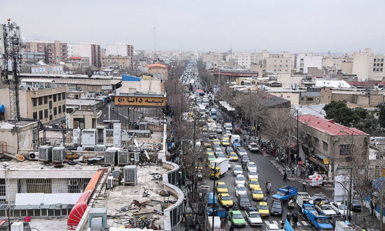 فرونشست زمین در خیابان مولوی تهران
