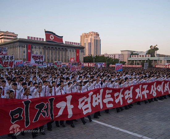 تظاهرات در کره‌شمالی علیه ترامپ
