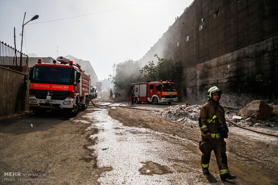 عکس: آتش سوزی در خیابان فدائیان اسلام