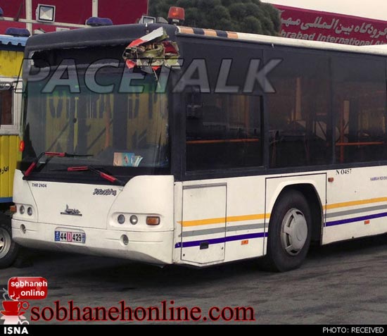 تصادف اتوبوس با هواپیما در مهرآباد! +عکس