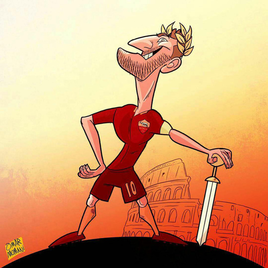 کاریکاتور: به بهانه خداحافظی گلادیاتور رُم