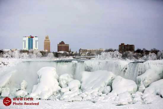 آبشار نیاگارا یخ زد +عکس