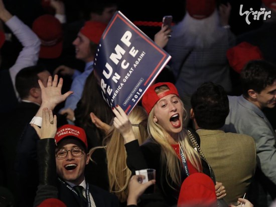 تصاویری از خوشحالی هواداران ترامپ