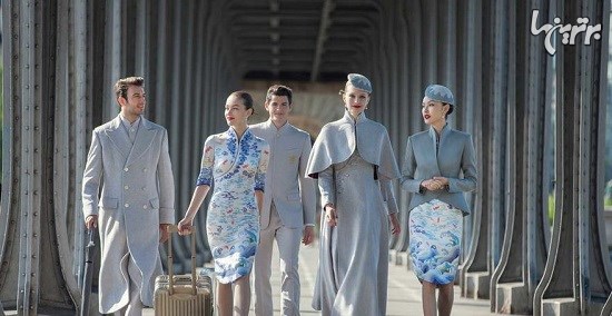 طراحی لباس‌فرم شیک و جدید هواپیمایی چین