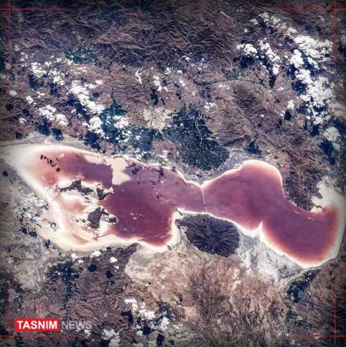 تصویر ایستگاه فضایی چین از دریاچه ارومیه