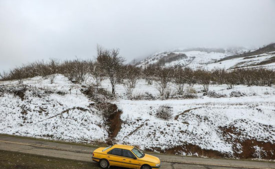 نخستین برف پاییزی در ییلاقات گیلان
