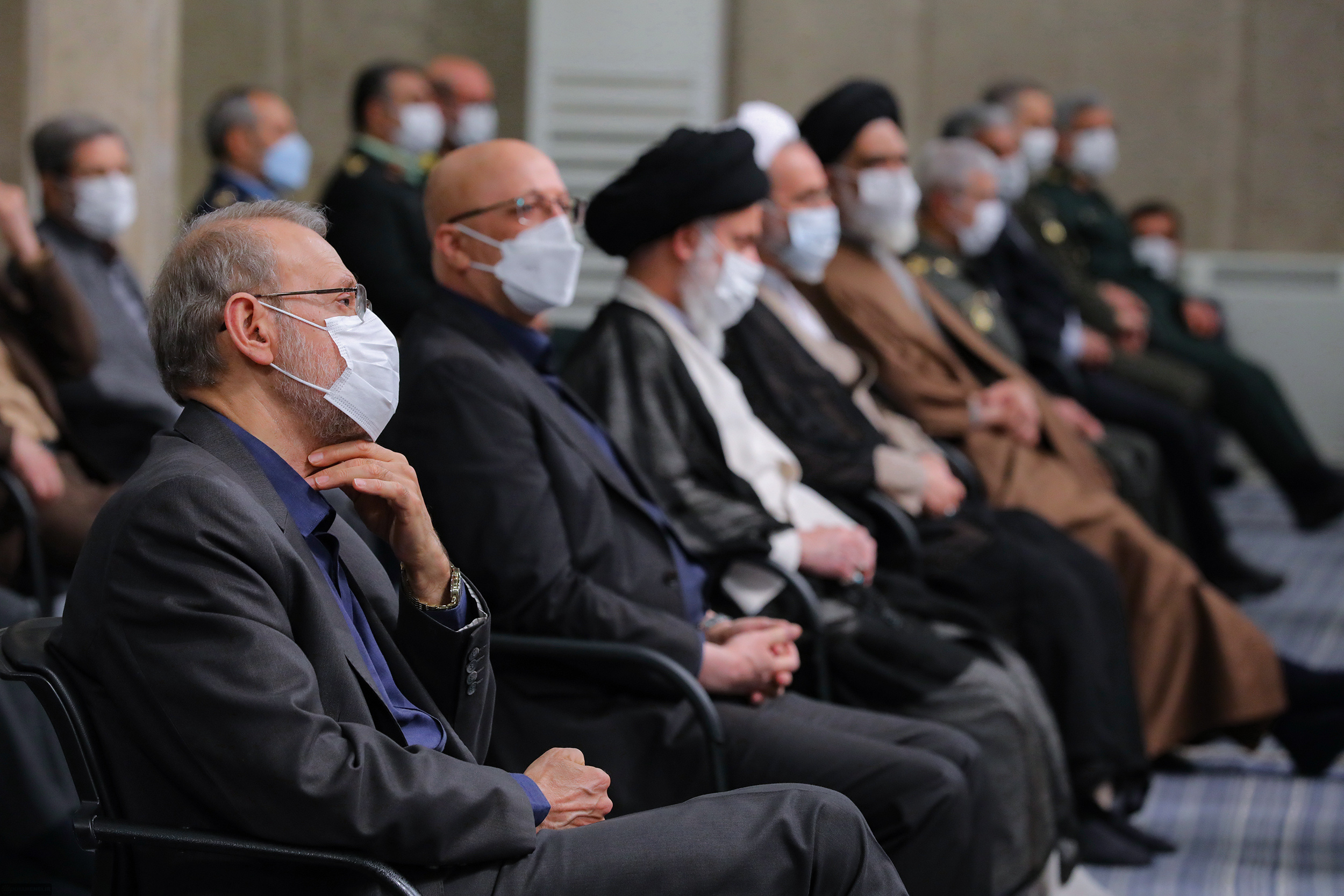 اولین تصاویر از علی لاریجانی در یک مراسم رسمی