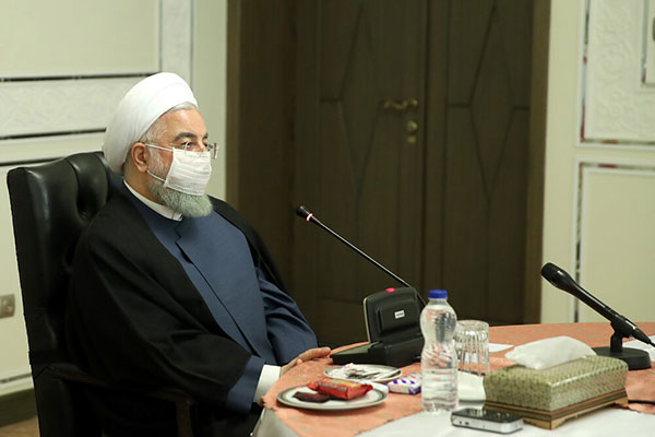 روحانی با ماسک در جلسه ستاد ملی کرونا