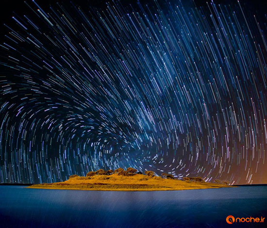 نمایش زیبای ستارگان در آسمان شب +عکس