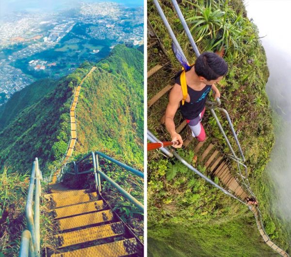 خطرناک‌ترین پله‌هایی که بالا رفتن از آن‌ها شجاعت می‌خواهد!