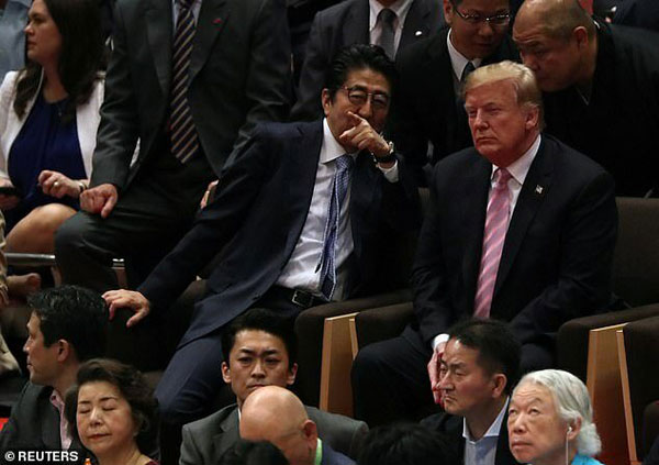 ترامپ به تماشای «سومو» نشست