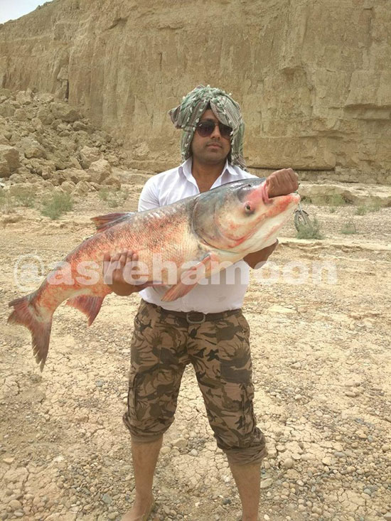 ماهی ۲۰کیلویی در چنگ صیاد سیستان‌وبلوچستانی