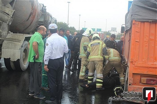 باران پاییزی تهران حادثه آفرید