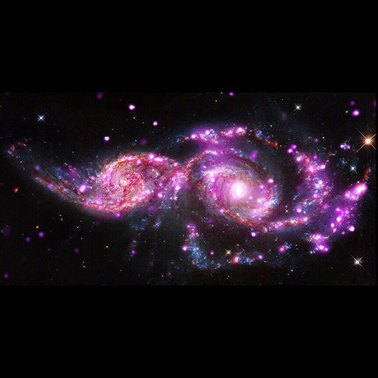 عکسی از برخورد 2 کهکشان
