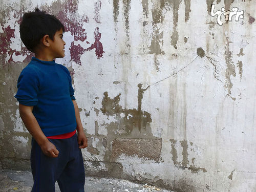داستان پناهندگان فلسطینی روی دیوار