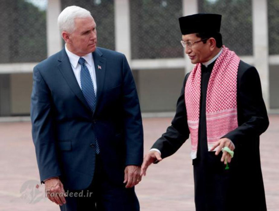 بازدید معاون ترامپ از مسجد جاکارتا