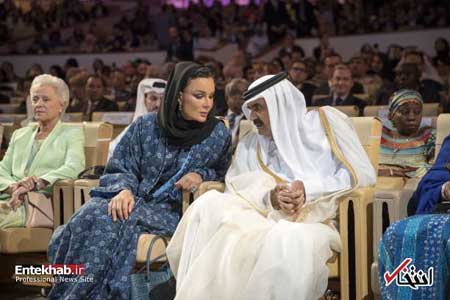 امیر سابق قطر با همسرش آفتابی شد