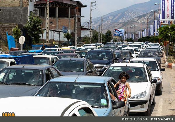 عکس: جاده چالوس در تعطیلات اخیر