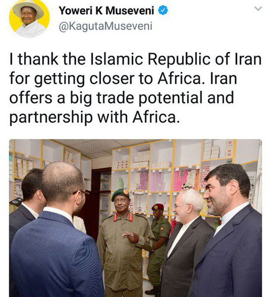 تشکر رئیس جمهور اوگاندا از ایران