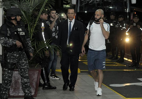 ورود مسی و یارانش به اکوادور تحت‌ تدابیر امنیتی