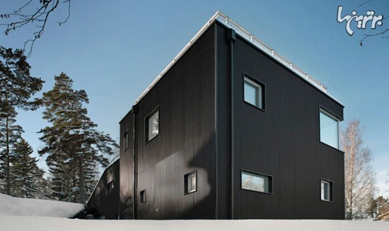 معماری سبز سوئدی در خانه ای با سقف شیب دار