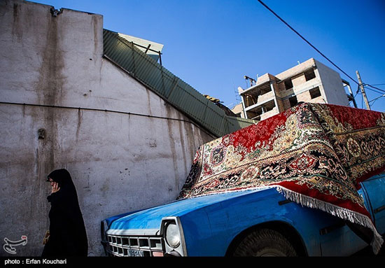 عکس: نقش فرش بر دیوارهای تهران
