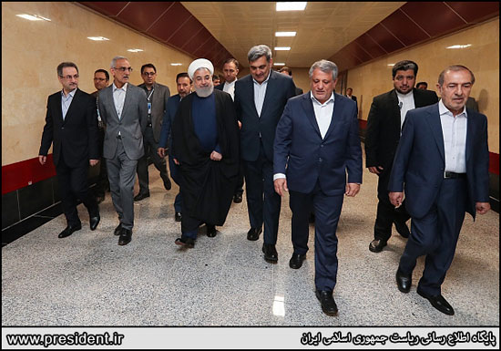 افتتاح خط شش مترو تهران با حضور رئیس جمهور