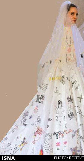 لباس عروس «آنجلینا» سوژه شد! +عکس