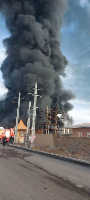 انفجار و آتش‌سوزی در شهرک صنعتی اشتهارد