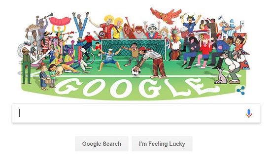 گوگل، حال و هوای جام جهانی پیدا می‌کند