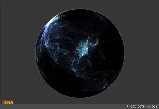 تصاویر خارق‌ العاده‌ از مسیرهای پروازی جهان