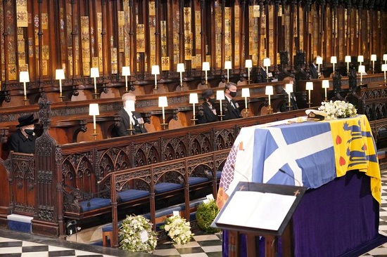 مراسم خاکسپاری همسر ملکه الیزابت
