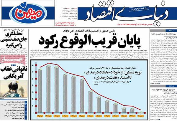 عناوین روزنامه های امروز 93/02/13