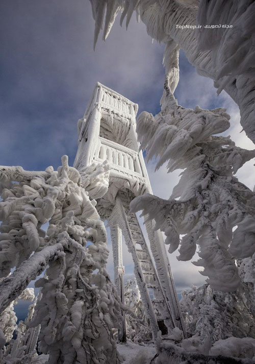 عکس هایی از مجسمه های یخی طبیعی