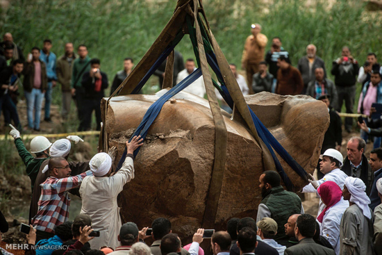 کشف مجسمه رامسس دوم در مصر‎