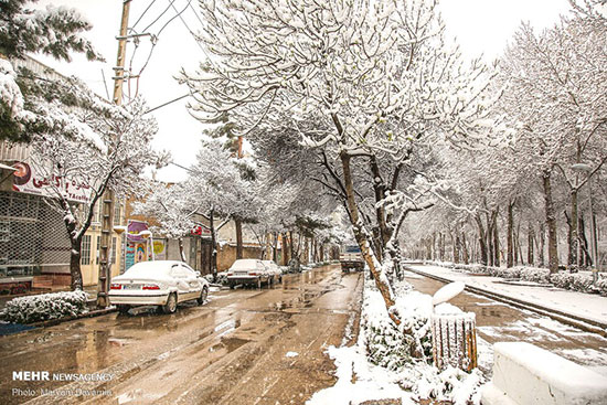 برف بی‌موقعِ بهاری در تهران، قم و بجنورد