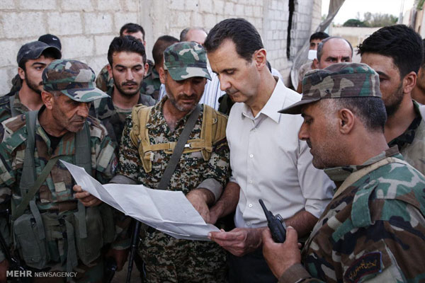 عکس: اسد در خط مقدم نبرد با تکفیری ها