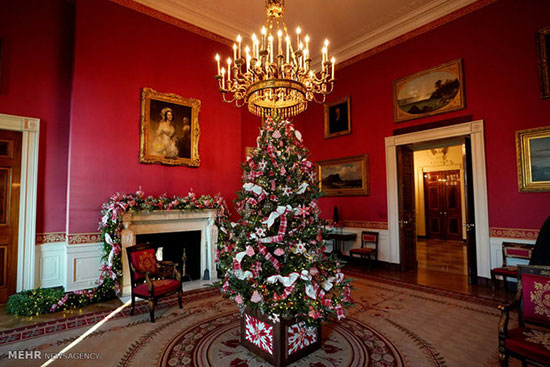 تزئین کاخ سفید برای کریسمس
