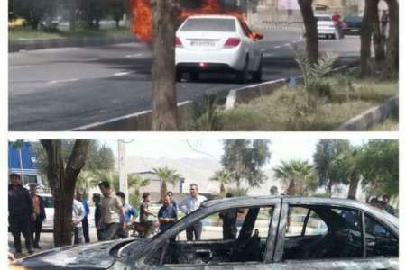 راننده معترض دهلرانی خودرو خود را آتش زد